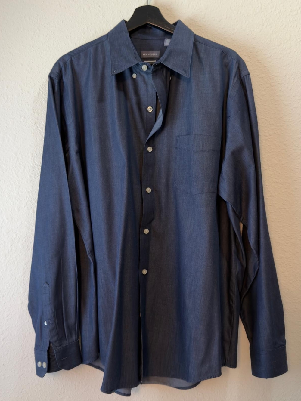 Van Heusen Navy Classic Fit Button-Up Shirt